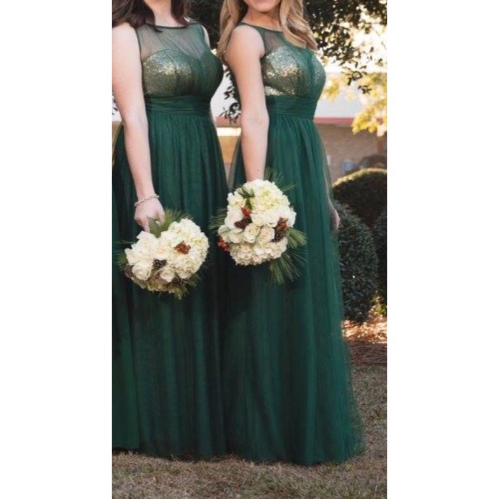 Size 6 Green and Gold Gown